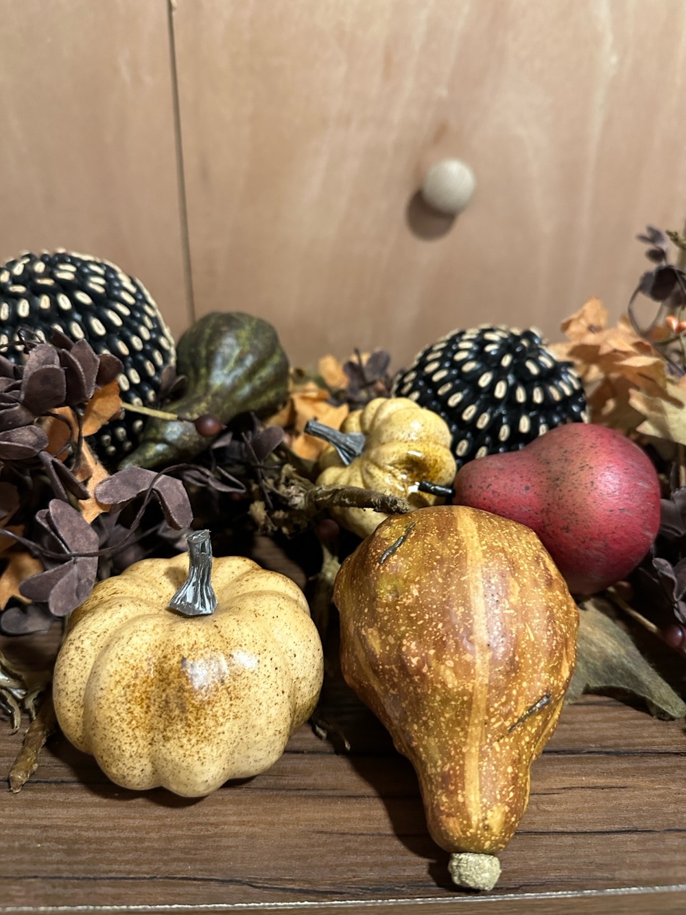 Autumn Harvest Decorative “bunch” Pumpkin, gourd, owls, etc.